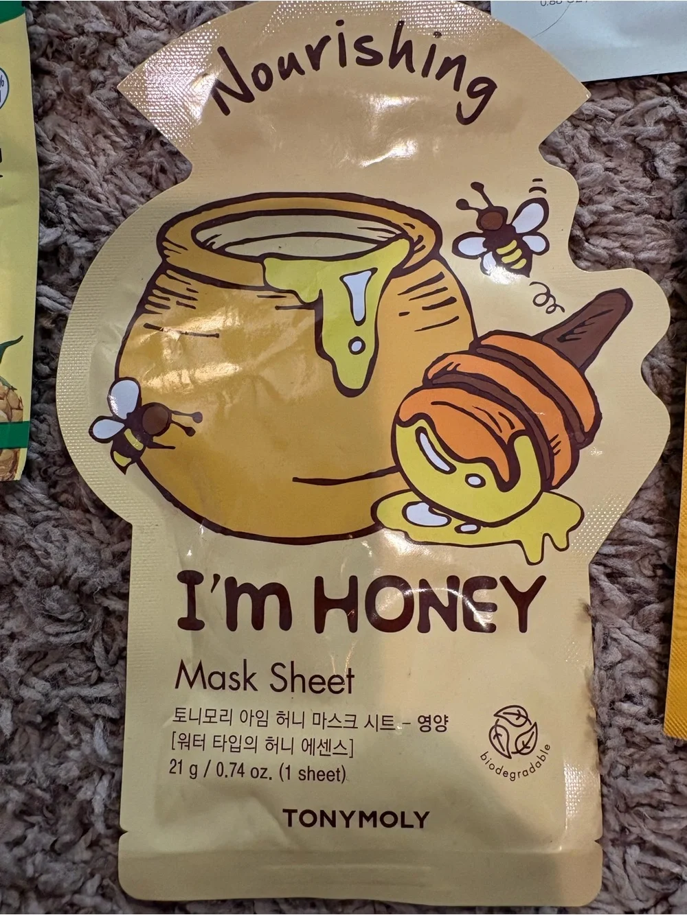 Assorted Women’s Sheet Face Masks - Hydrating Pineapple, Honey & Aloe Varieties